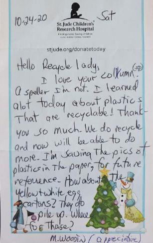 Dear Recycle Lady