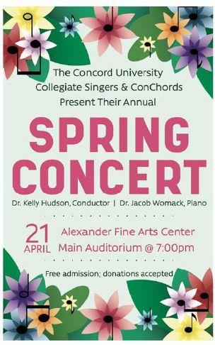 Concord University choirs presenting spring concert