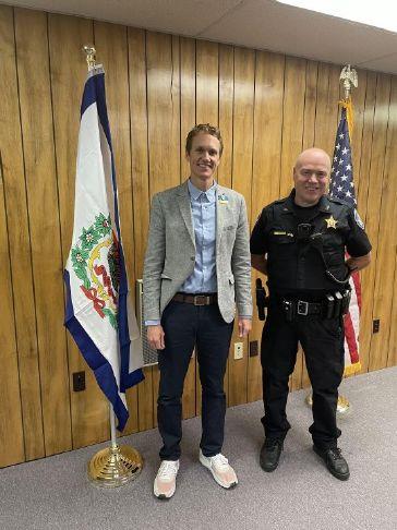 Baldwin delivers WV flag to Rupert 