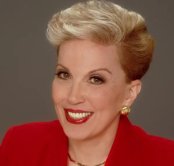 Abby in red suit (Dear Abby)