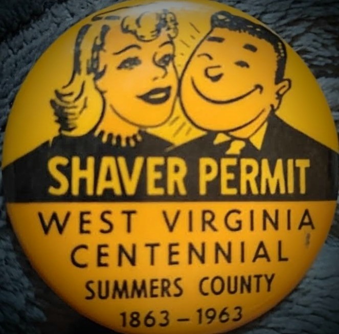 West Virginia Centennial shaver permit button