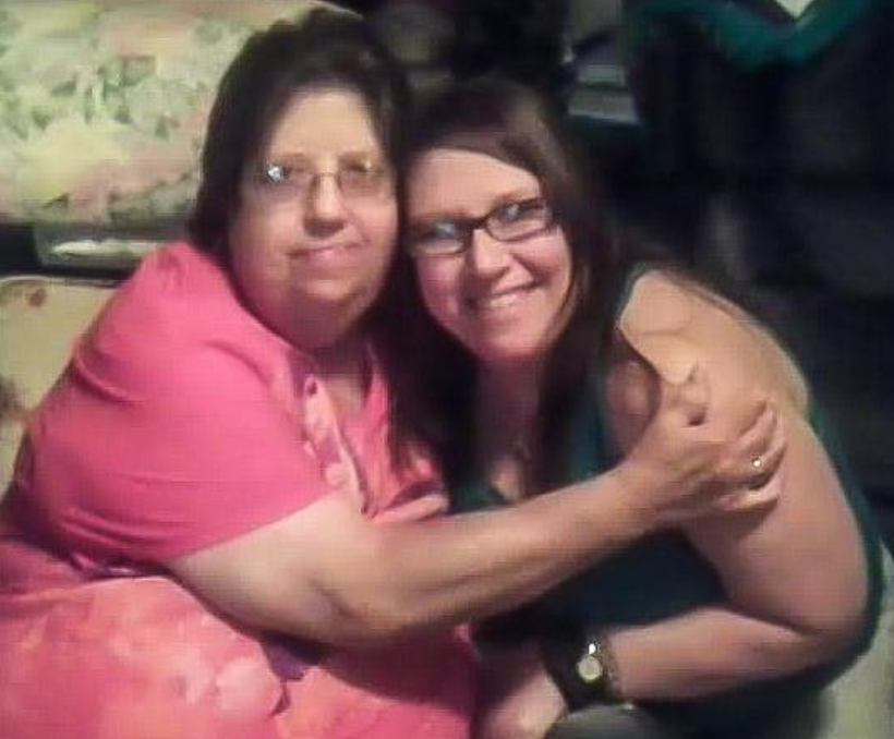 The author with her mother in memories of the past