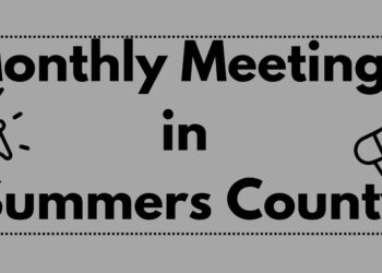Summers County monthly meeting graphic