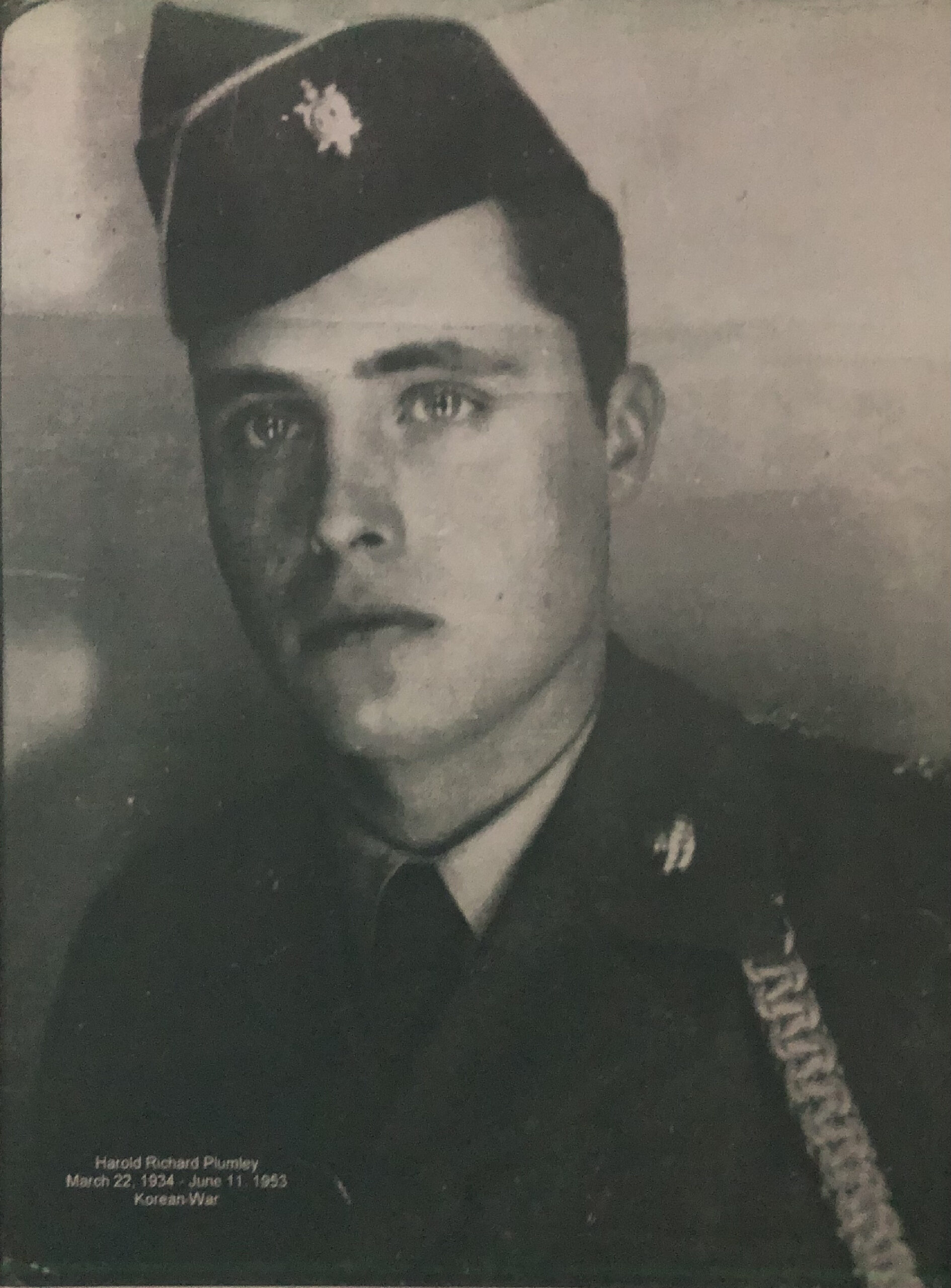 Pvt. Harold Plumley of Prince, killed in action during the Battle of Outpost Harry toward the end of the Korean War, has been honored by the West Virginia Legislature with the naming of the "U. S. Army PV2 Harold Richard Plumley Memorial Bridge." The Stanaford Rd. bridge on Rt. 41 is located near the former site of the Plumley family home and the Prince, West Virginia railway station where Plumley left for the U.S. Army and later returned for burial in Oak Hill. Photo courtesy of the Plumley family.