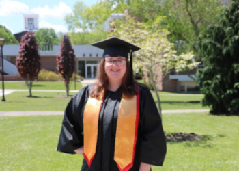 Valedictorian Shannon M. Jarrell of Beckley, WV. Photo provided by Concord University