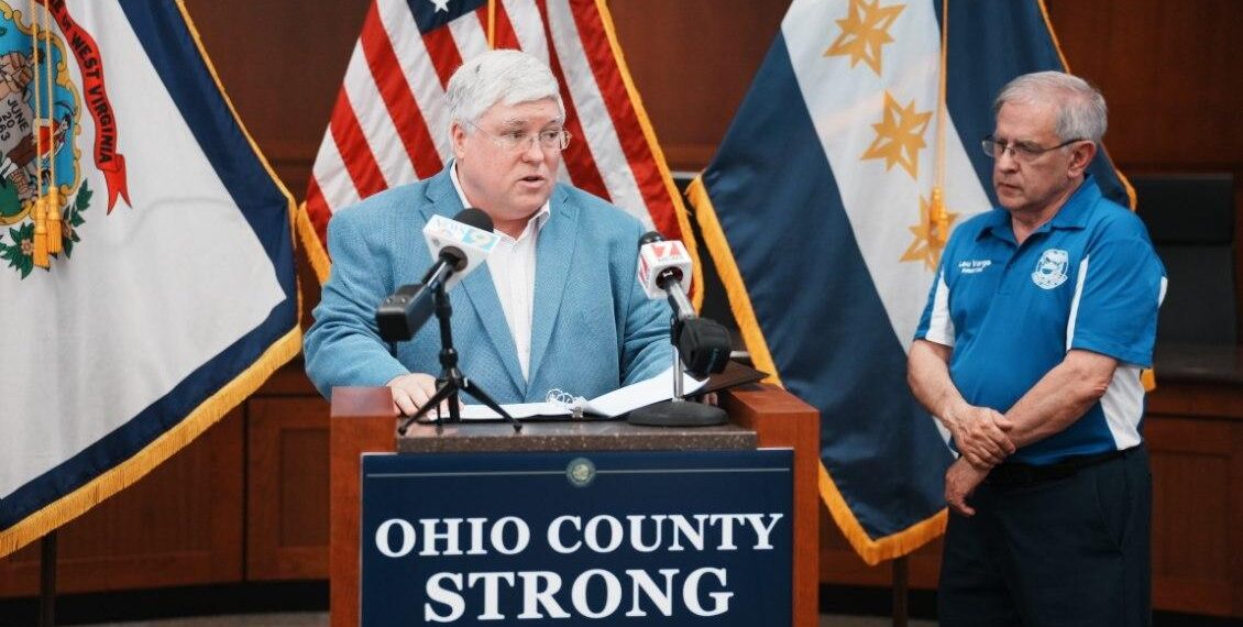 Patrick Morrisey speaks recently.