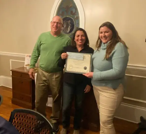 Summers County Humane Society/ACWP volunteer Martha Braswell receives a grant from the Hinton Area Foundation’s Greg Vandall (left) for $1500 to support K900 field trips to take a van full of dogs to a local park, on a designated day, in the hopes of drawing out new volunteers to come and meet the dogs and give them some exercise. Christina Cochran (right) explained, “It’s hoped these field trips will result in some new volunteers for the humane society, some happy pups, and more community awareness of what we do. The funding will offset the cost of gas to get the dogs back and forth, as well as lunch and other supplies for the volunteers. There will be future details on this program and when the first dog walks will be."