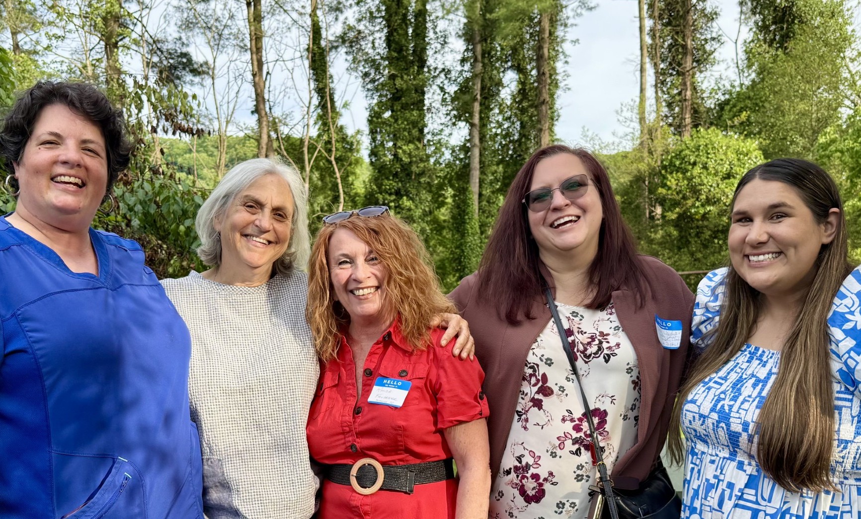 Some of the ladies take a picture at the event.