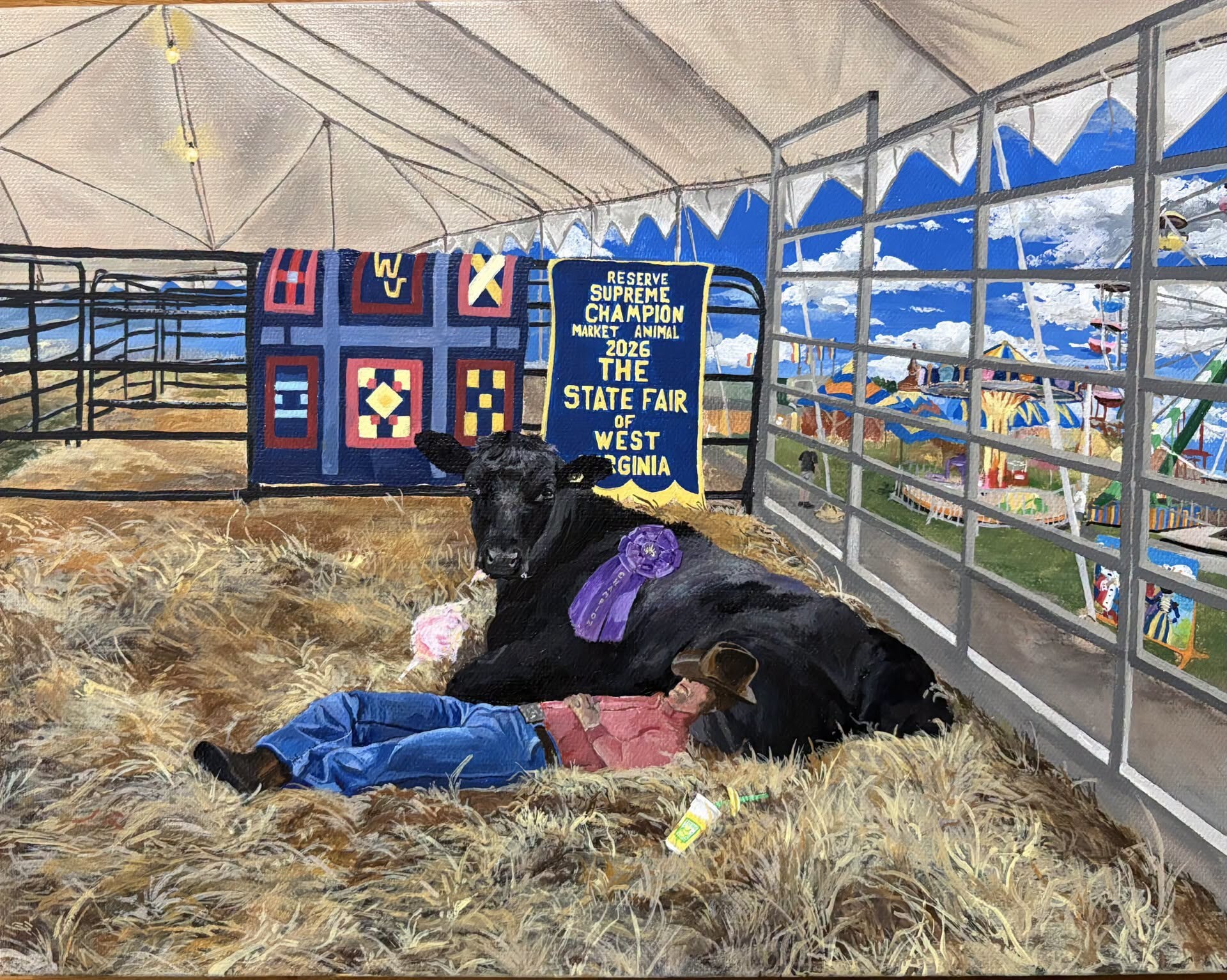 Jaedyn Funk created this masterpiece to win the 2026 State Fair Art Contest (Photo Courtesy: State Fair of WV)