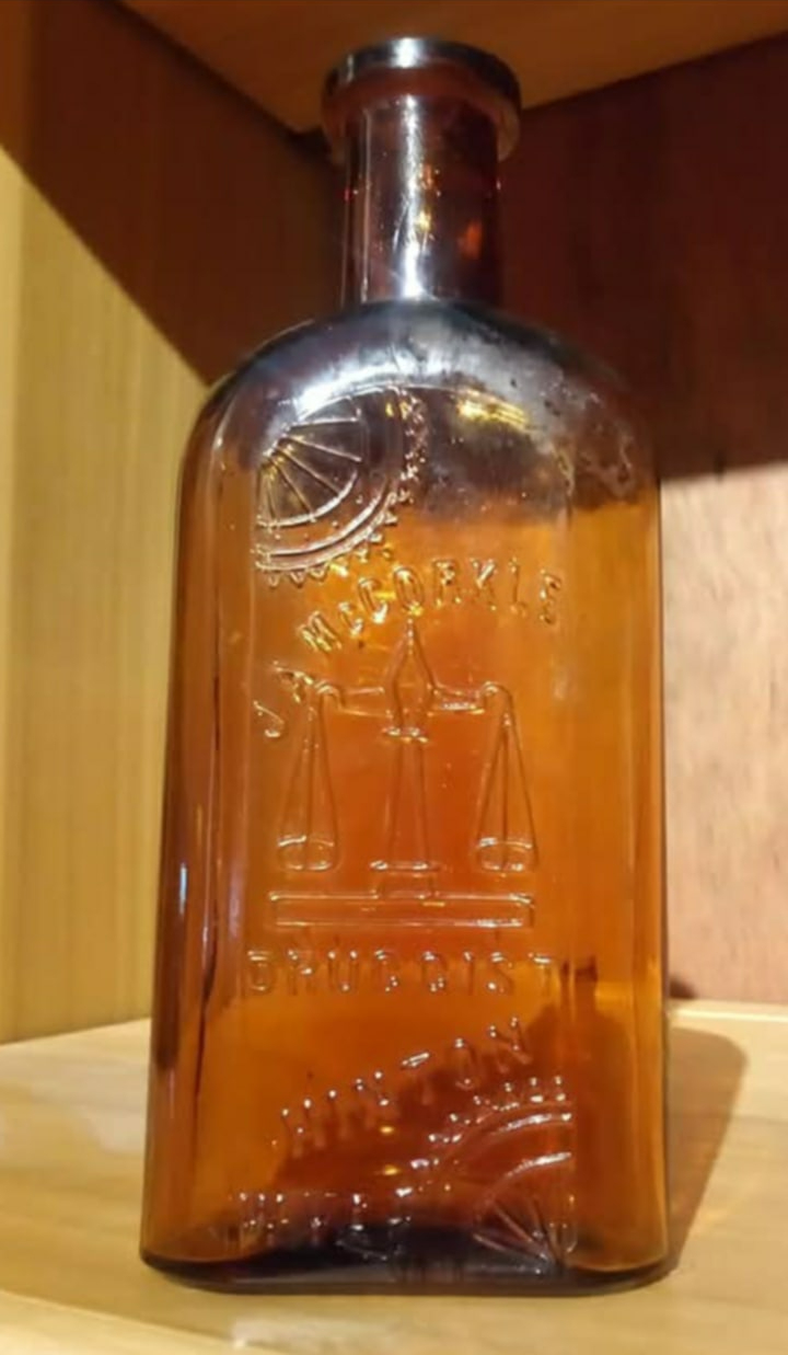  Rare J. A. McCorkle Druggist Hinton, W. Va bottle.