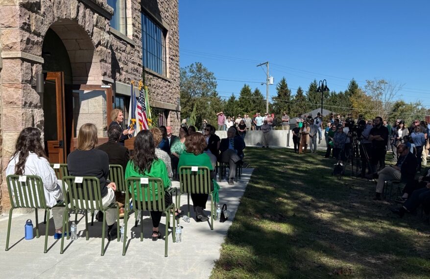 U.S. Senator Shelley Moore Capito (R-W.Va.) delivers remarks at a ribbon-cutting ceremony at Hill Hall Hotel in Fayetteville, W.Va. on Tuesday, October 6, 2026.