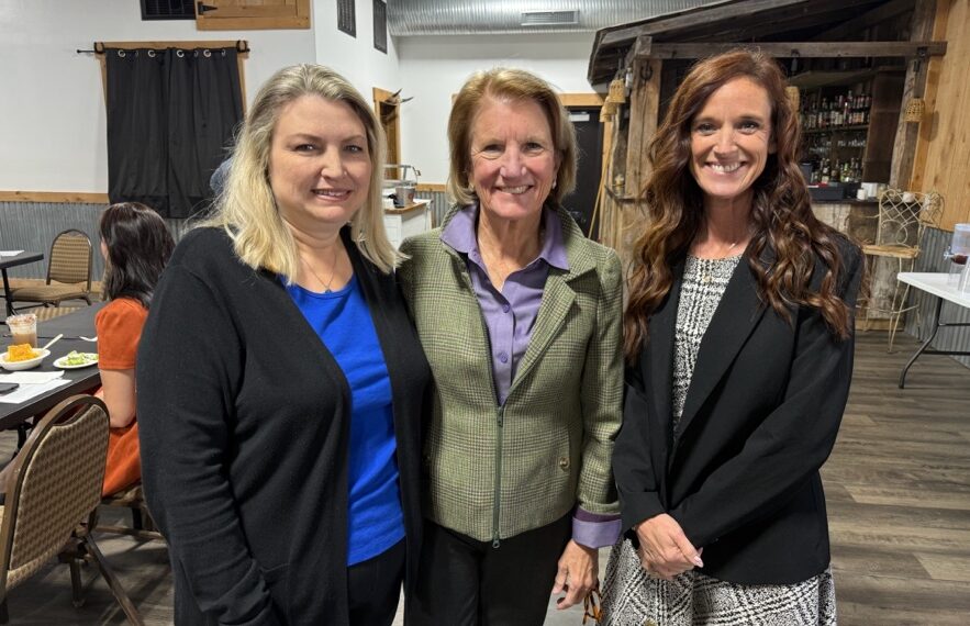 U.S. Senator Shelley Moore Capito (R-W.Va.) receives flood recovery updates for Lewis and Upshur Counties in Buckhannon, W.Va. on Monday, October 26, 2026.